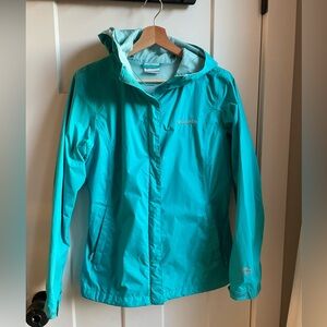Columbia Arcadia Rain Jacket Teal OmniTech